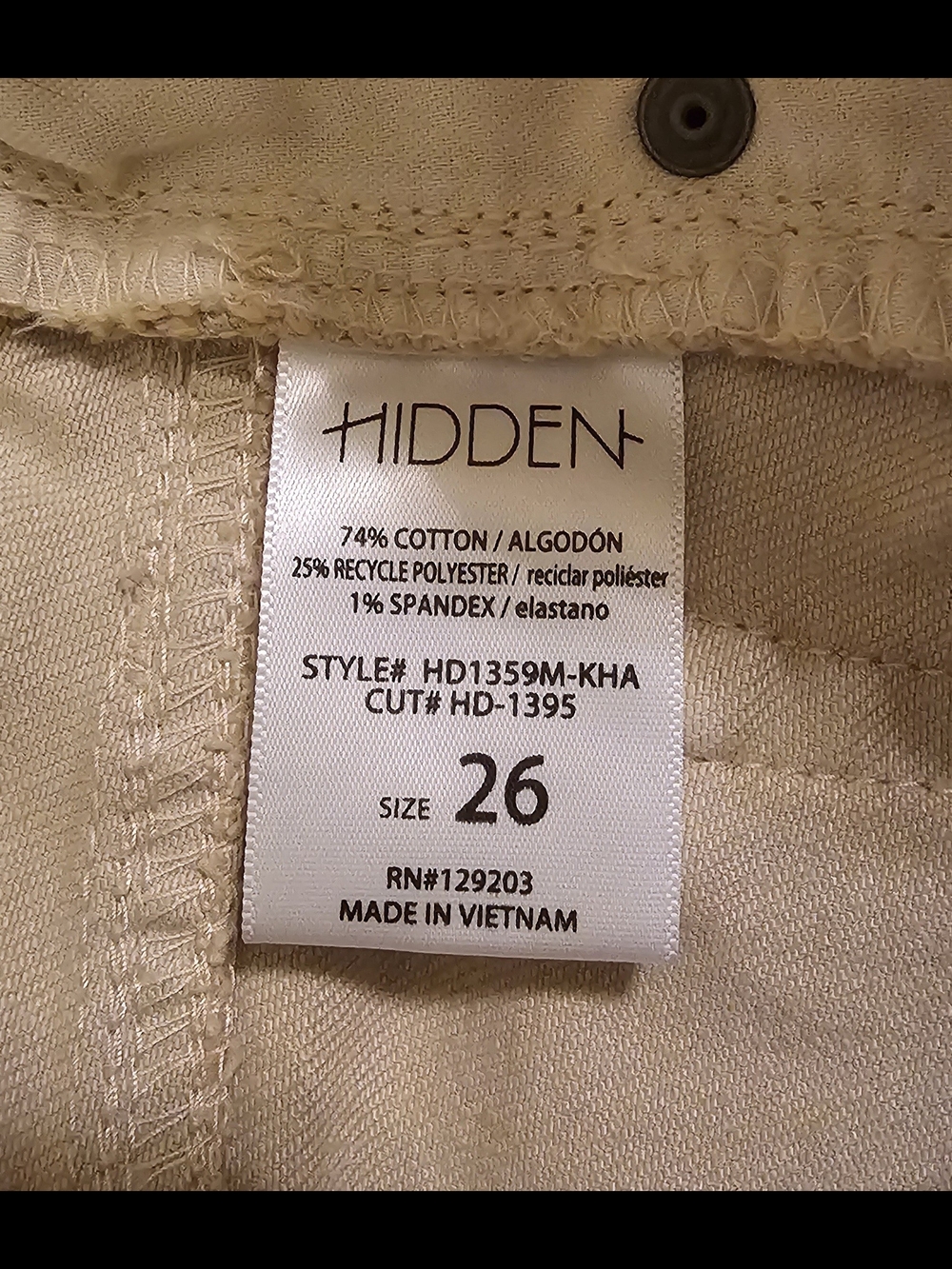 Hidden Harley High-Rise Slim Mom Jeans in Kahki Size 26 NWT - Picture 7 of 7